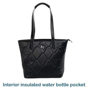 LUG Paddock Satin Luxe VL (Vegan Leather) Tote / Shoulder Bag - Black